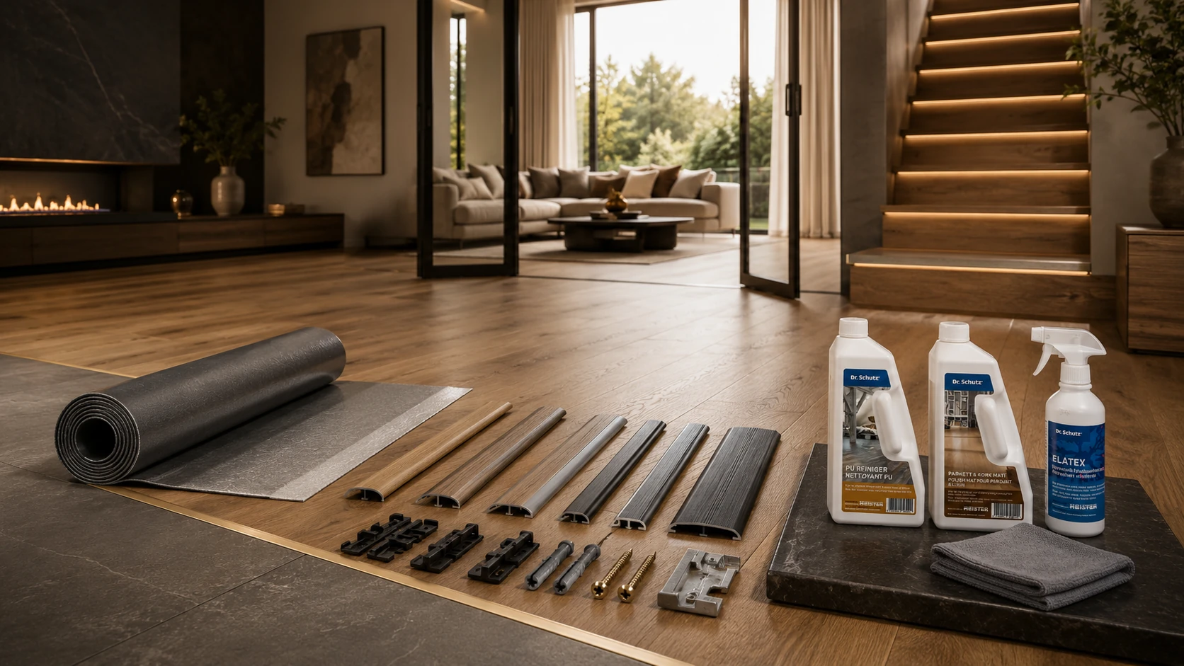 Ondervloeren, plinten en accessoires